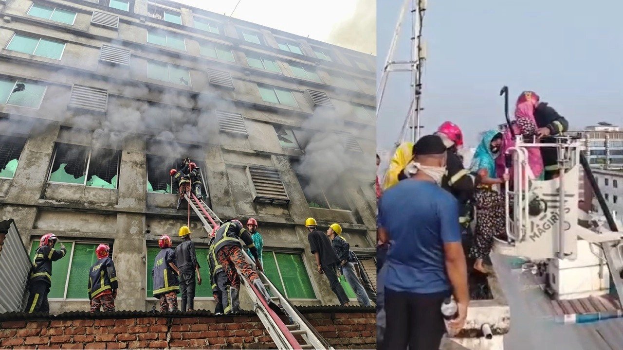 গাজীপুর পোশাক কারখানার আগুন নিয়ন্ত্রণে, ৬৯ জনকে নিরাপদে উদ্ধার